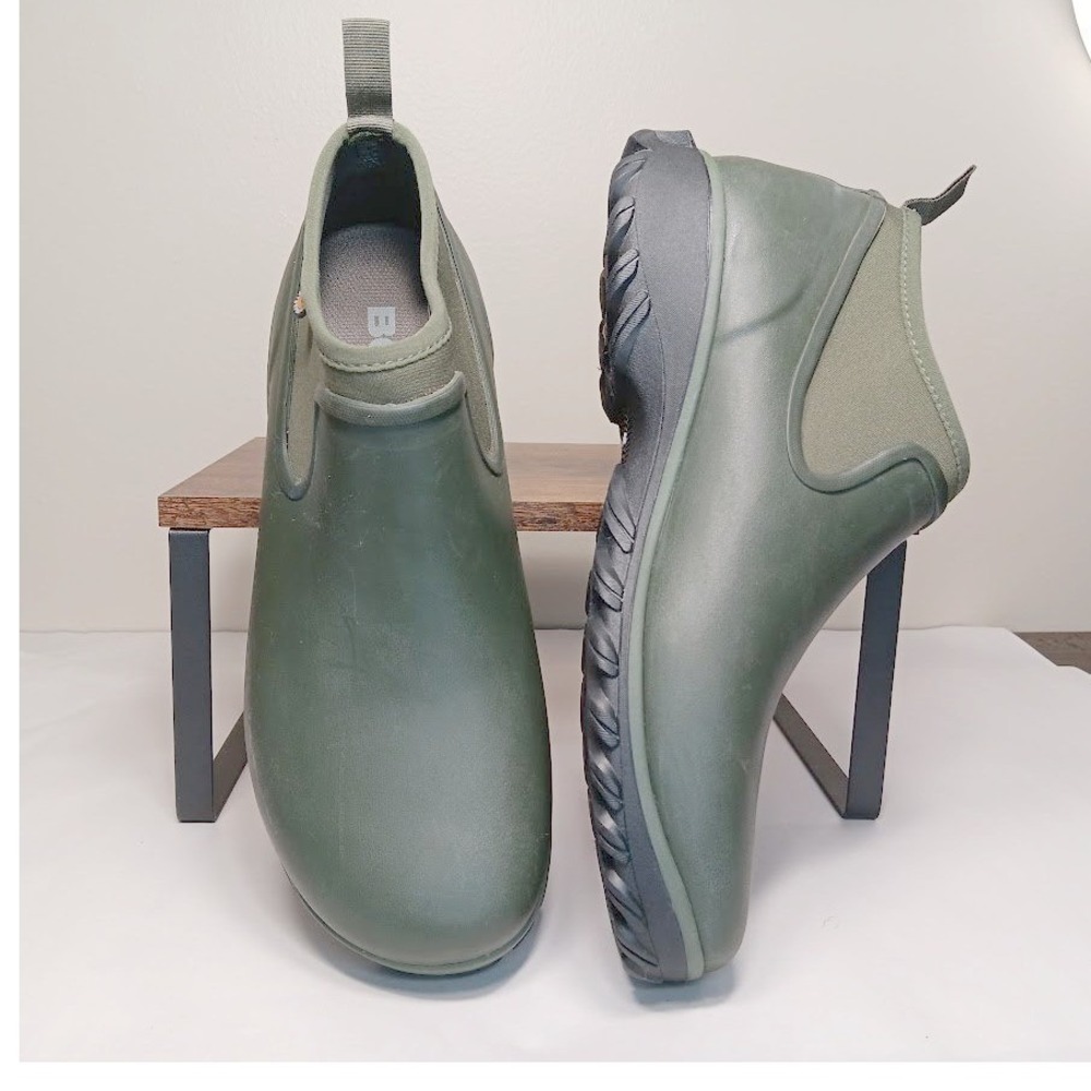 Bogs Sauvie Chelsea Rain Boots Womens 11 Green Good Waterproof Slip Resistant